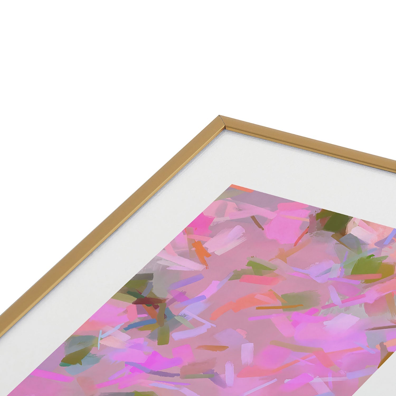 83 Oranges Whispers In Pink Metal Framed Art Print