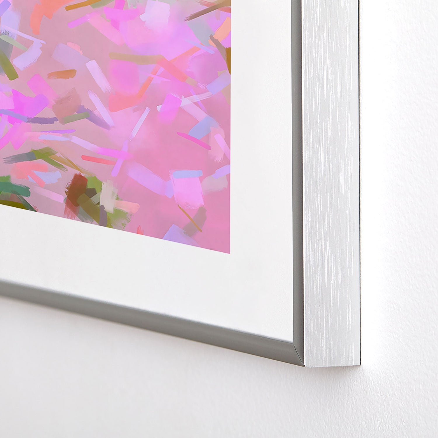 83 Oranges Whispers In Pink Metal Framed Art Print