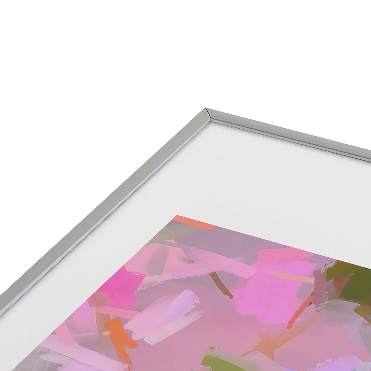 83 Oranges Whispers In Pink Metal Framed Art Print
