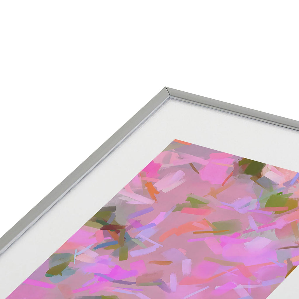 83 Oranges Whispers In Pink Metal Framed Art Print