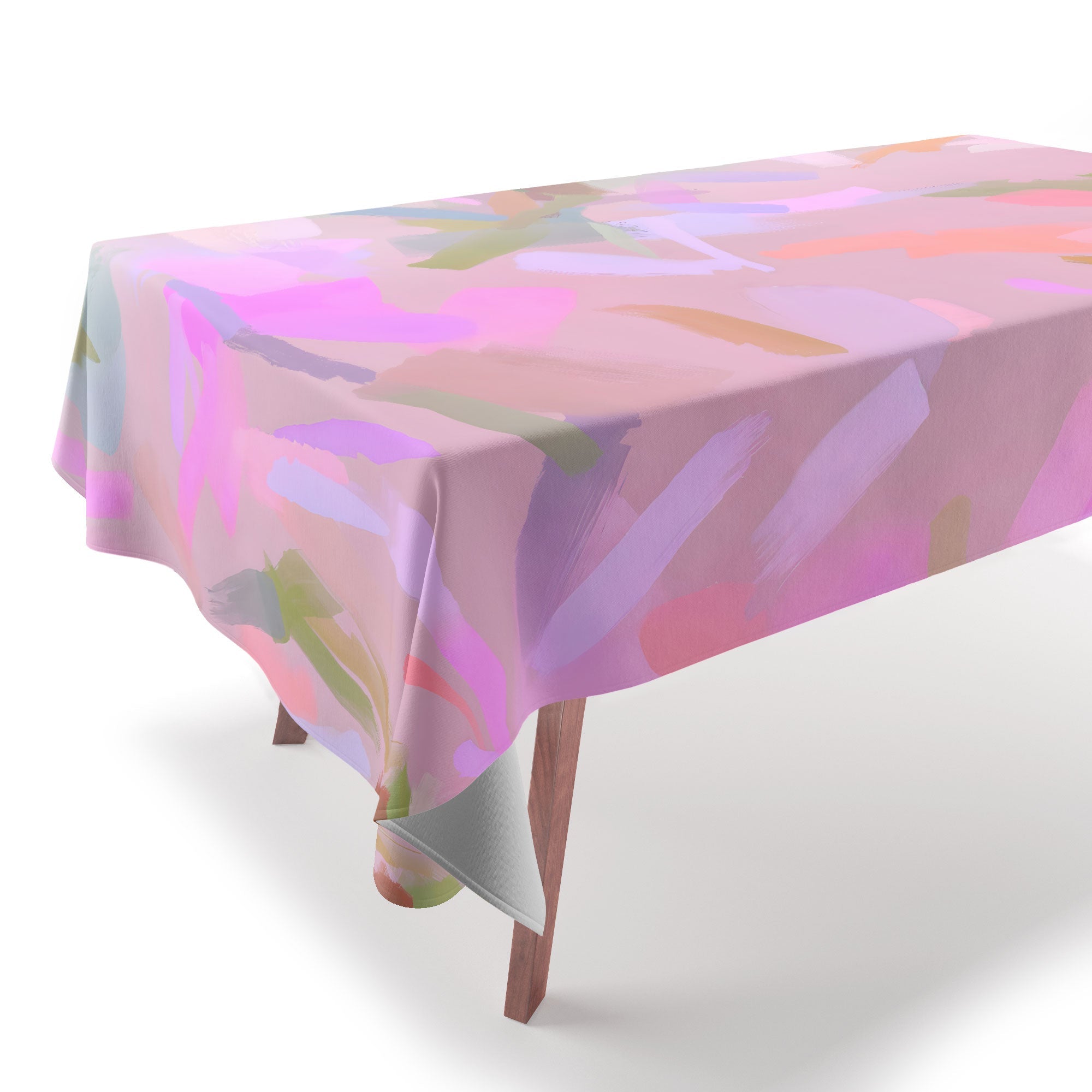 83 Oranges Whispers In Pink Tablecloth