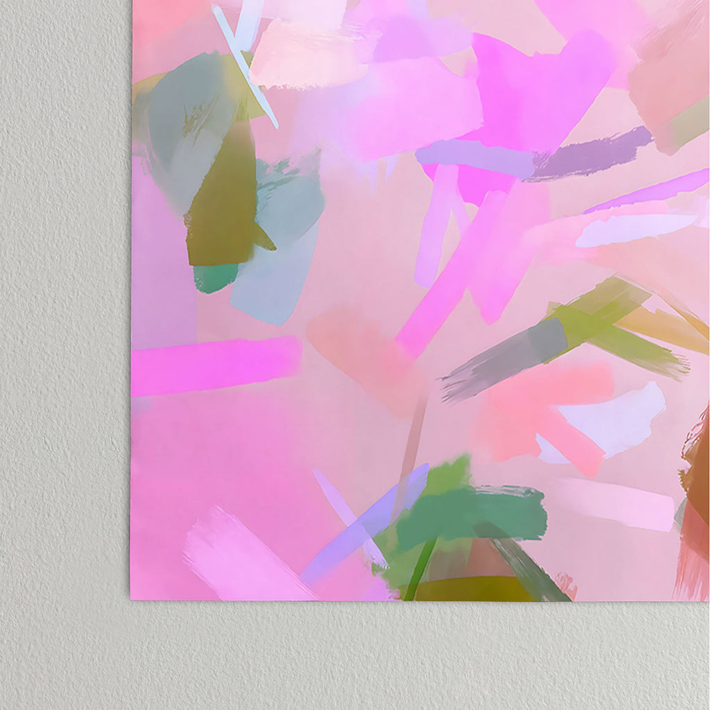 83 Oranges Whispers In Pink Poster
