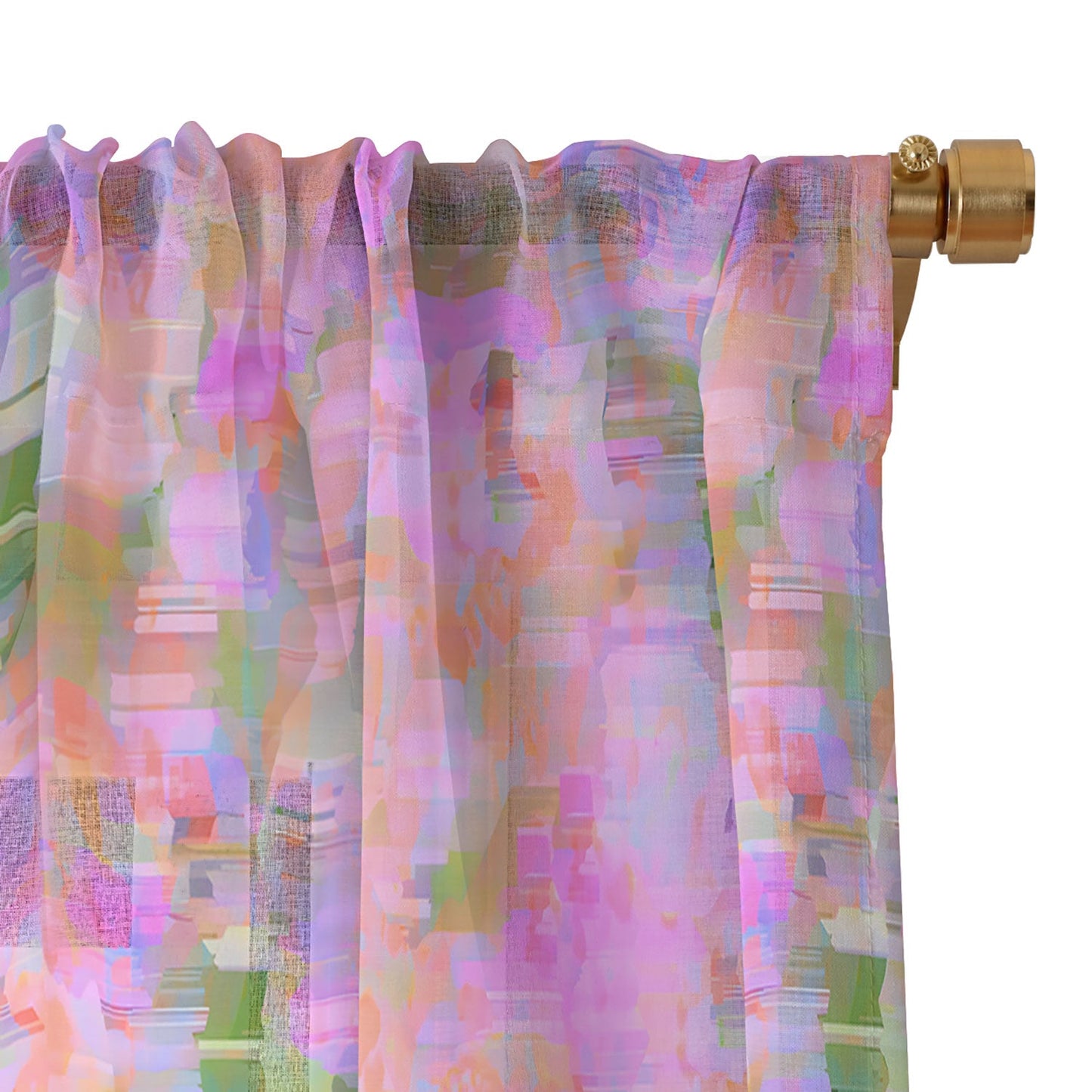 83 Oranges Whispers In Pink Sheer Window Curtain