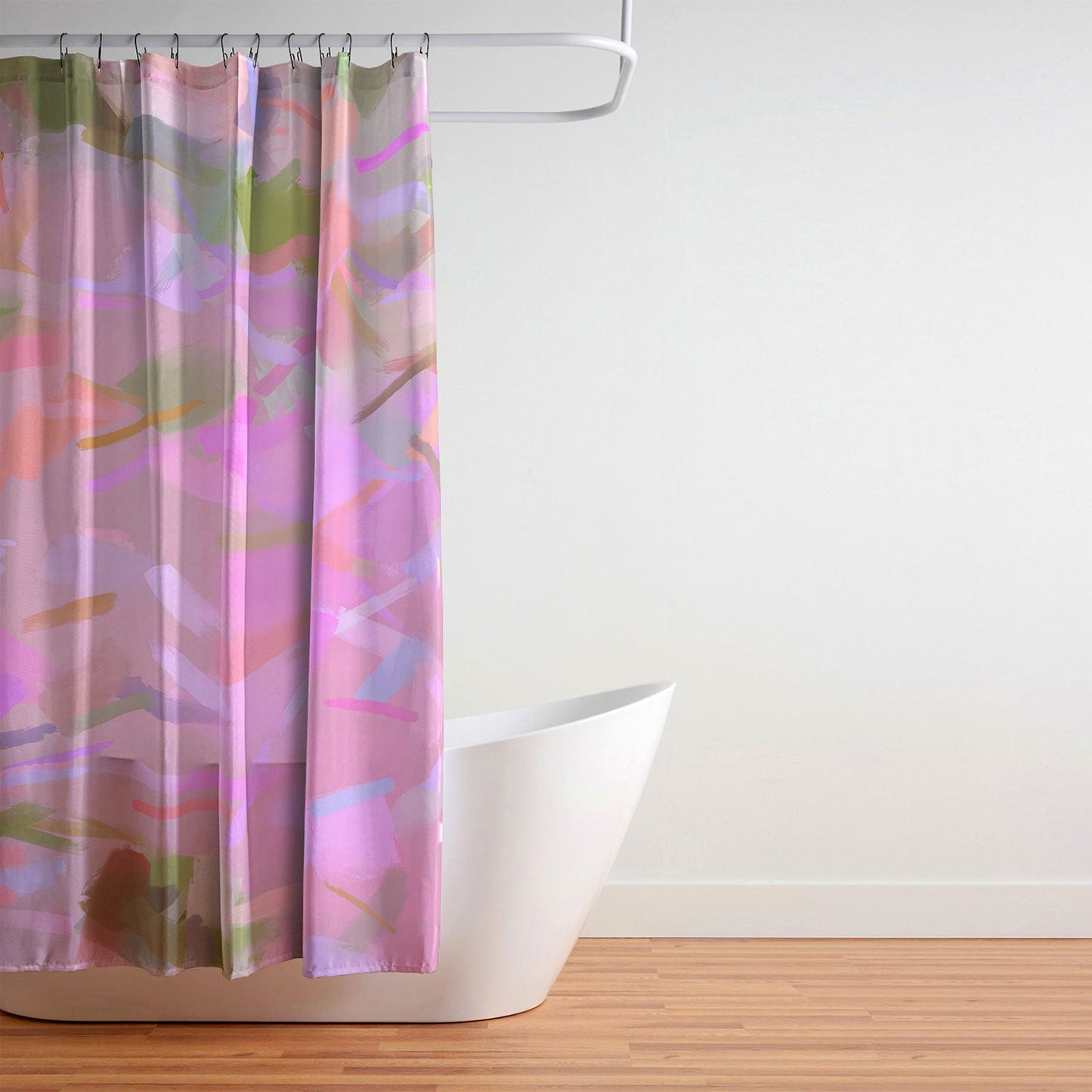83 Oranges Whispers In Pink Shower Curtain