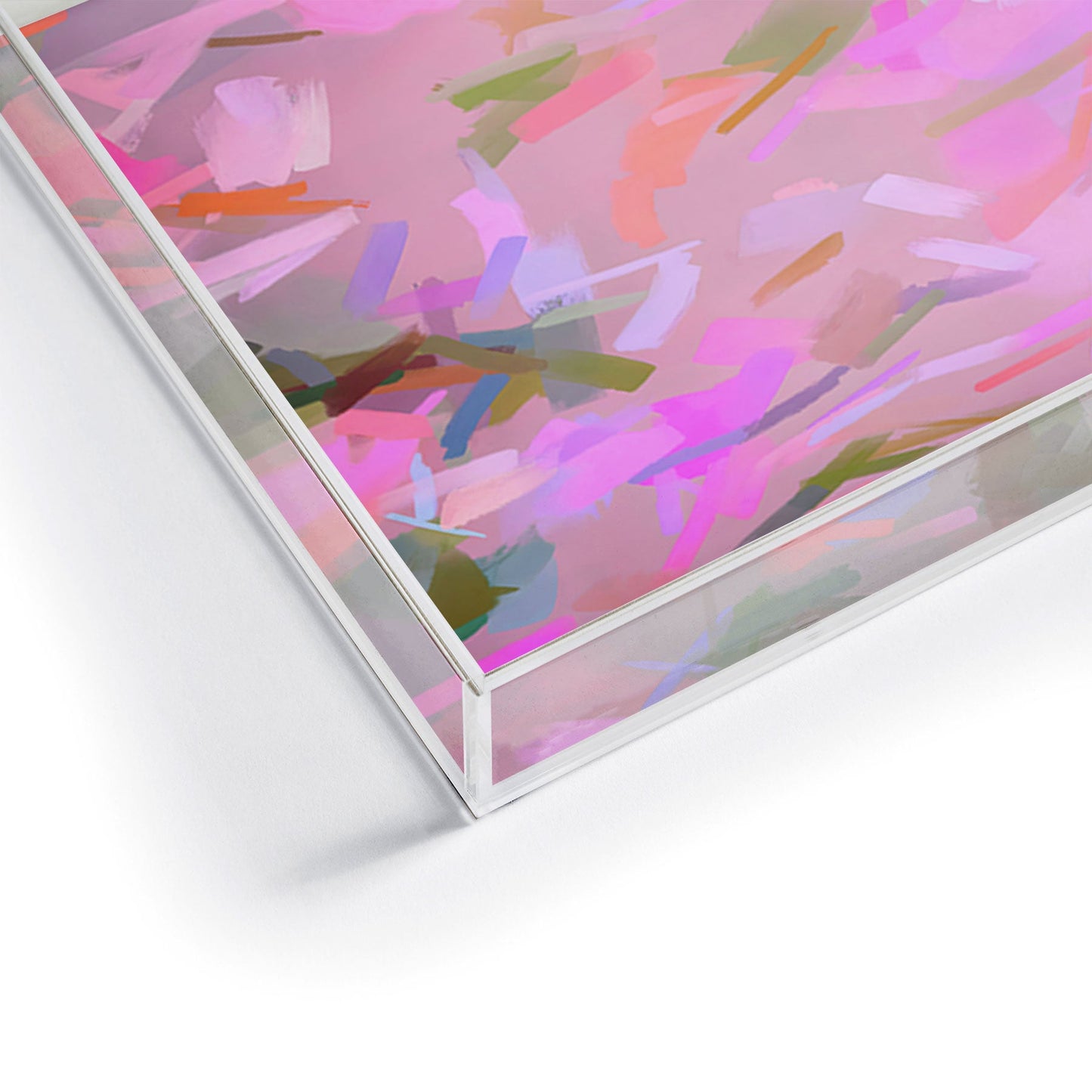 83 Oranges Whispers In Pink Acrylic Tray