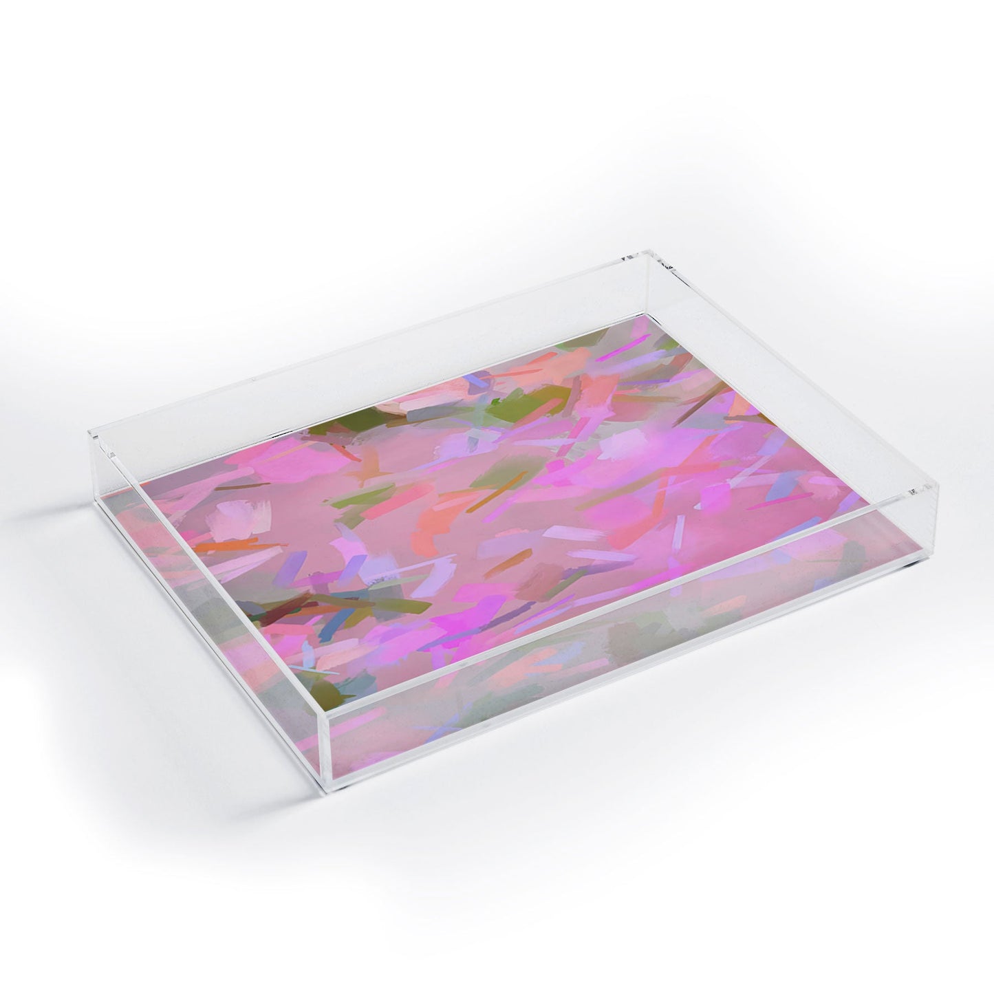 83 Oranges Whispers In Pink Acrylic Tray