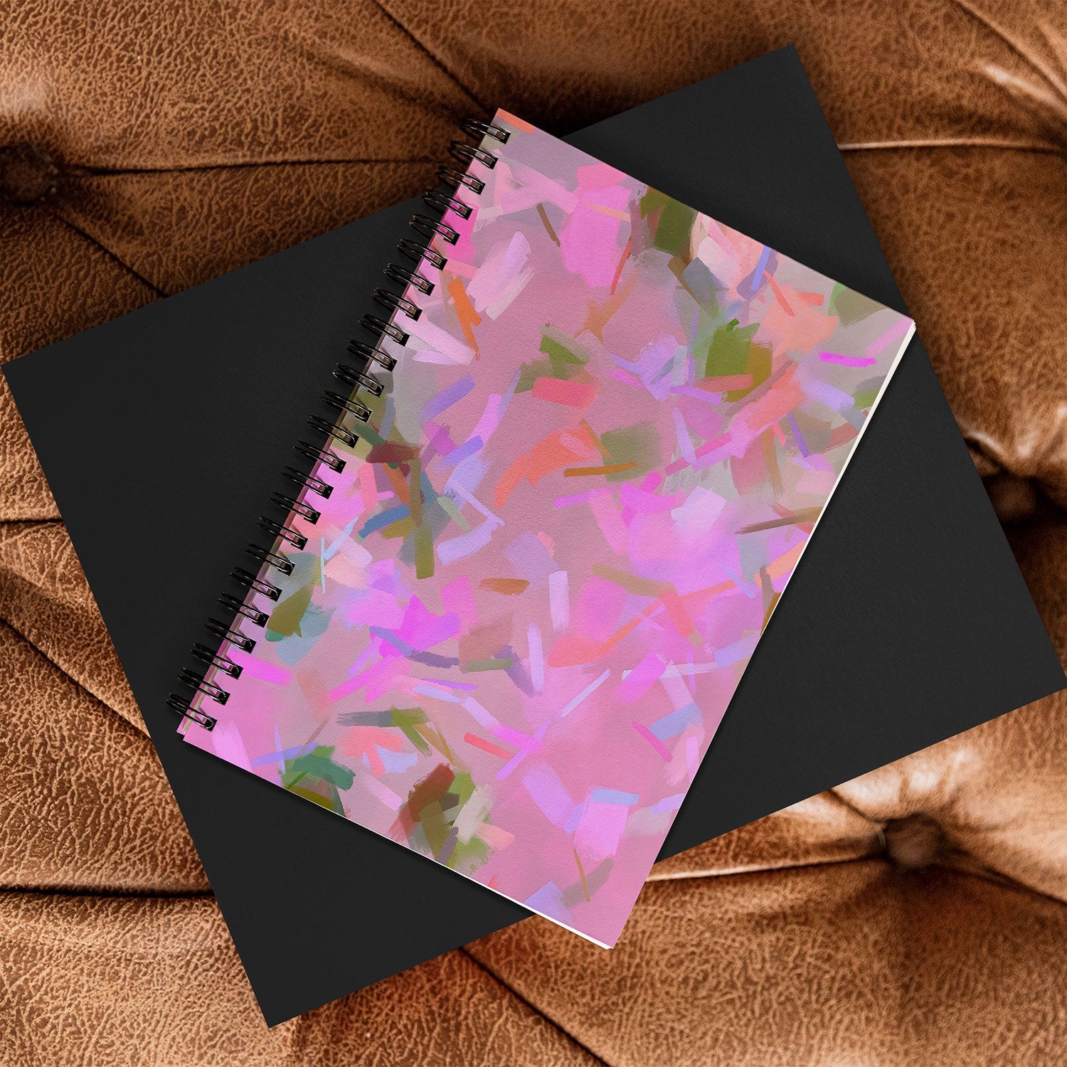 83 Oranges Whispers In Pink Spiral Notebook