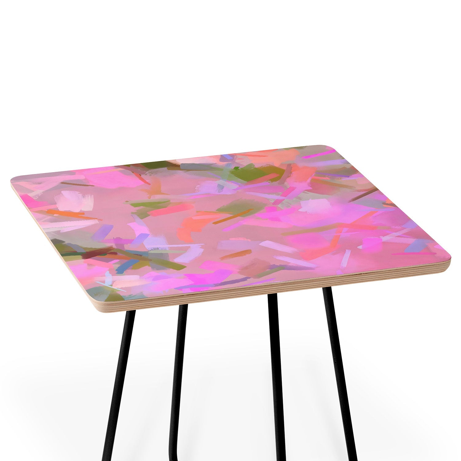 83 Oranges Whispers In Pink Side Table