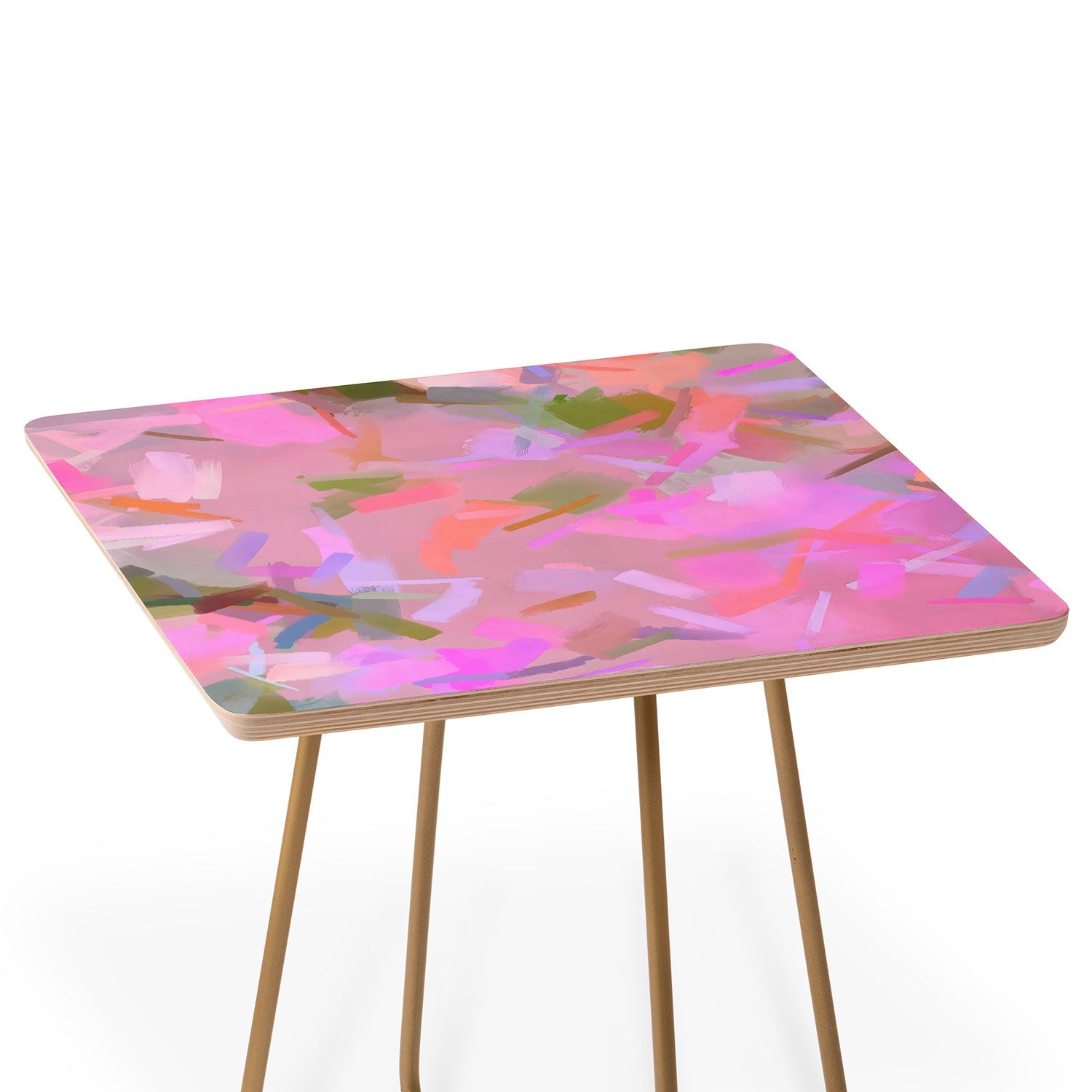 83 Oranges Whispers In Pink Side Table