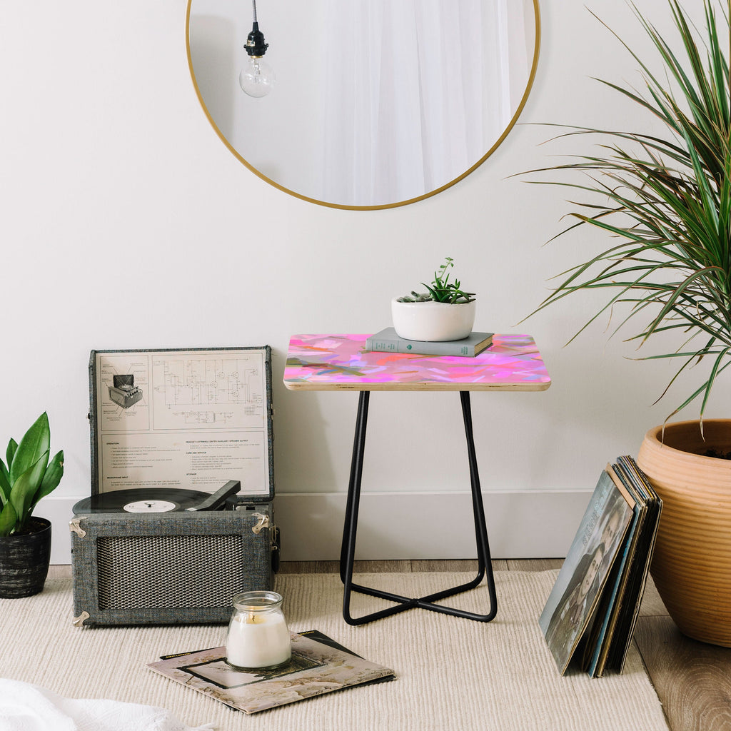 83 Oranges Whispers In Pink Side Table