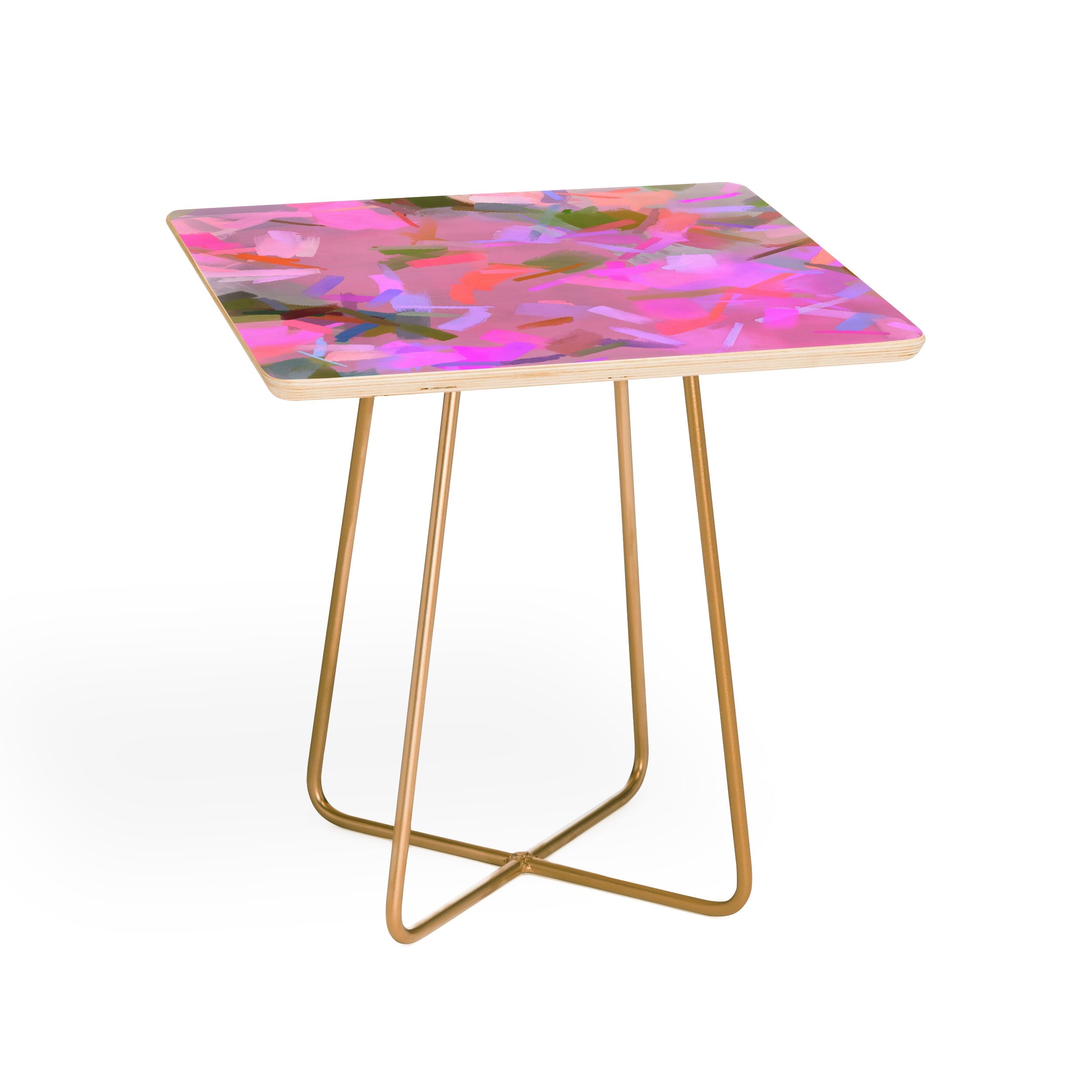 83 Oranges Whispers In Pink Side Table