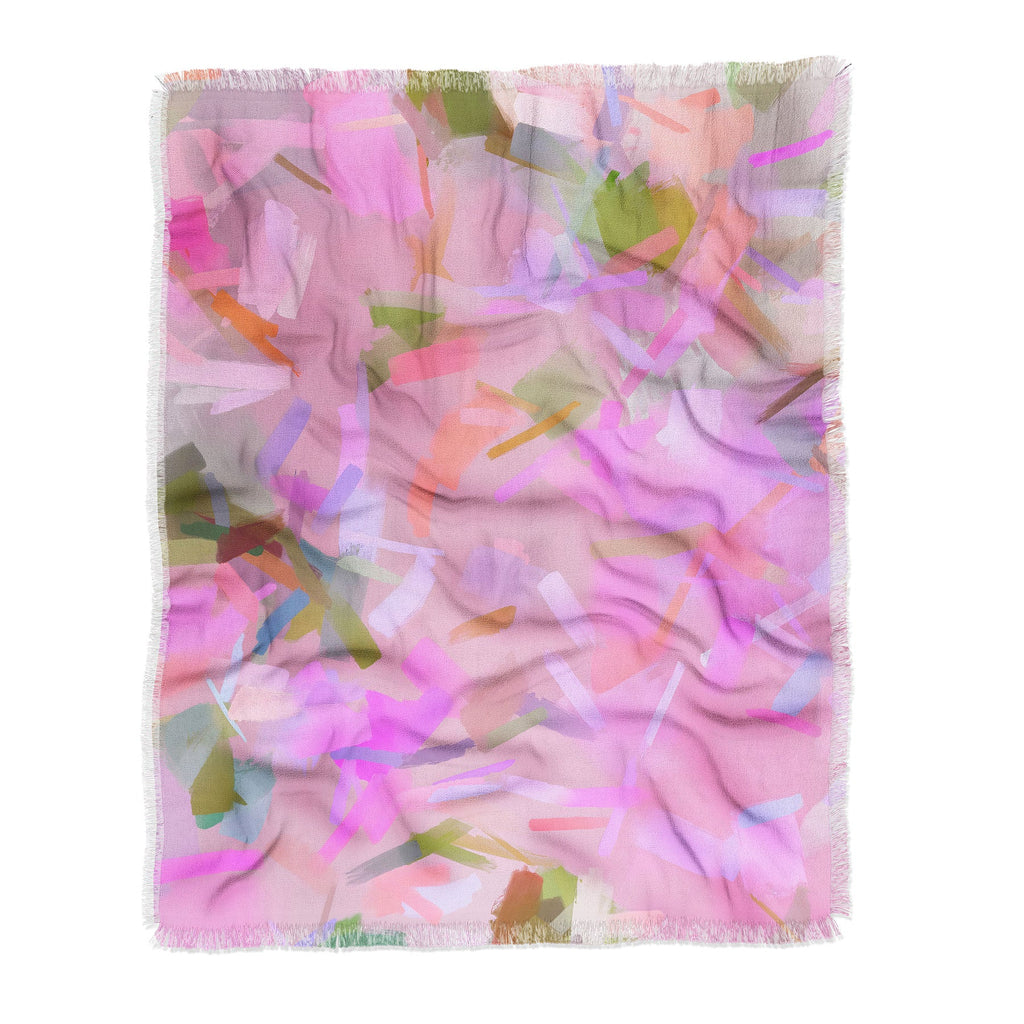 83 Oranges Whispers In Pink Throw Blanket