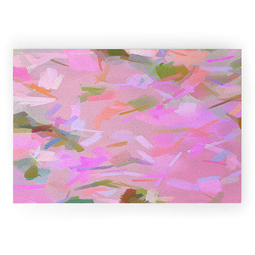 83 Oranges Whispers In Pink Welcome Mat