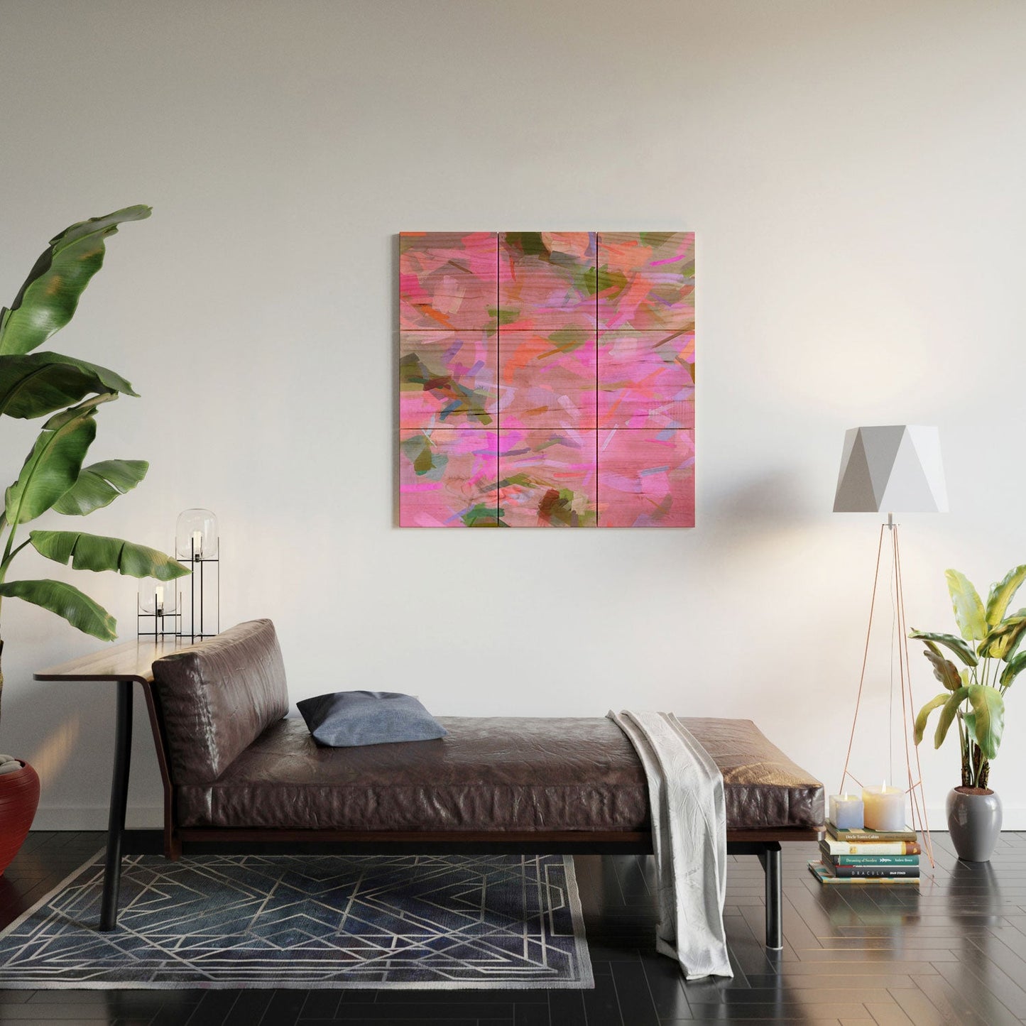 83 Oranges Whispers In Pink Wood Wall Mural