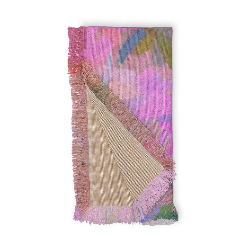 83 Oranges Whispers In Pink Throw Blanket