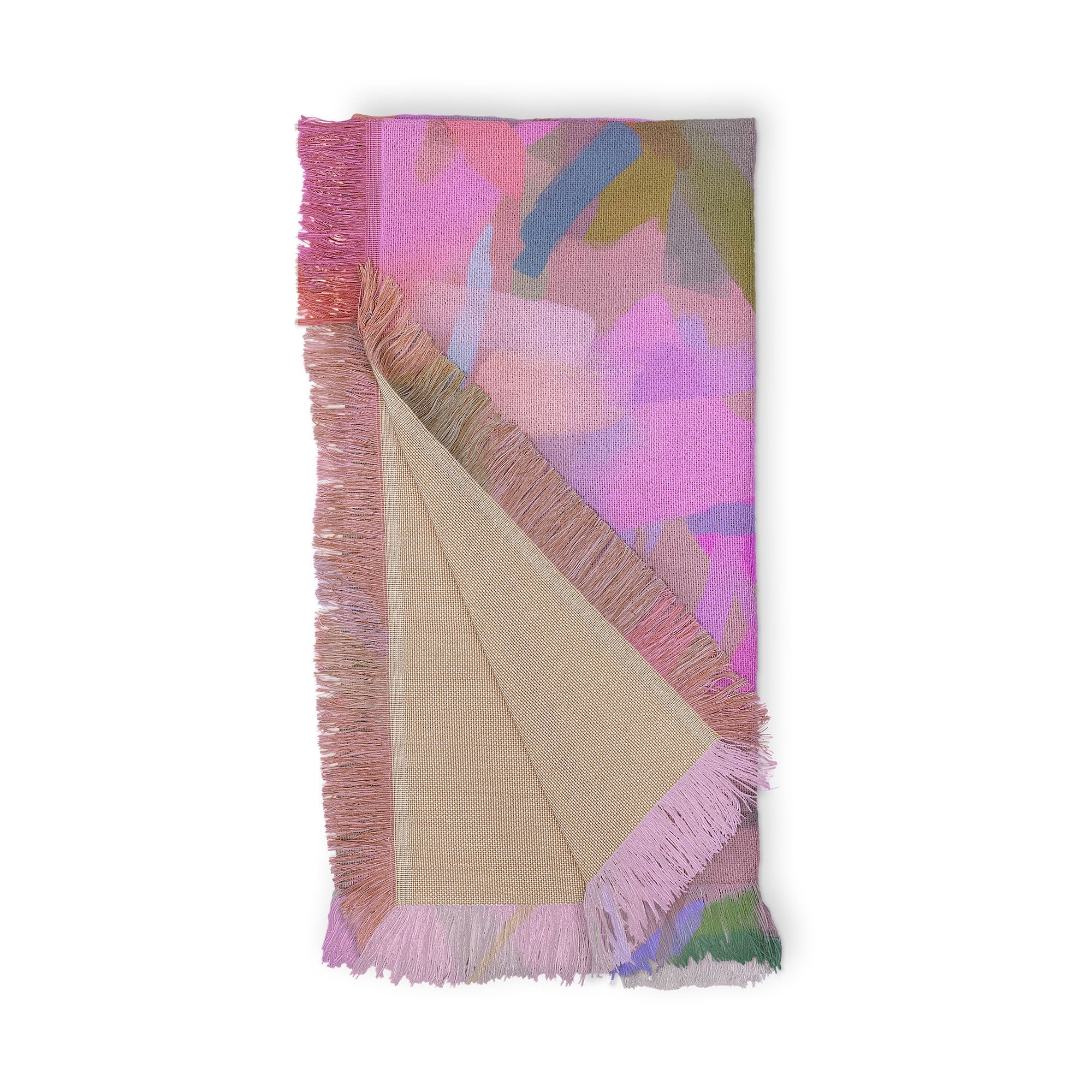 83 Oranges Whispers In Pink Throw Blanket