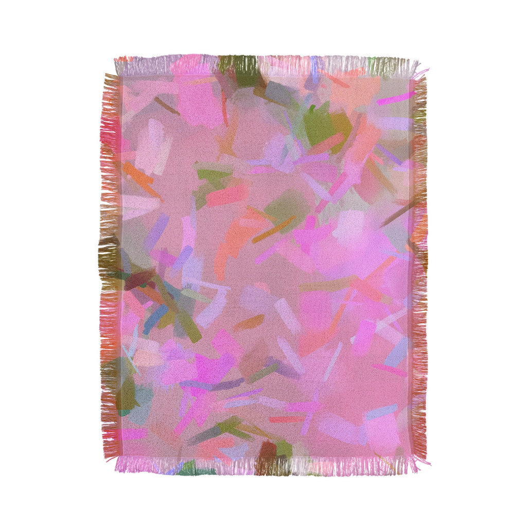 83 Oranges Whispers In Pink Throw Blanket
