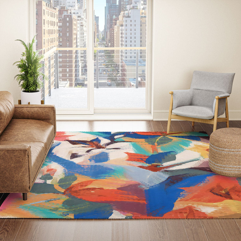 83 Oranges Wild Petals Rhapsody Area Rug