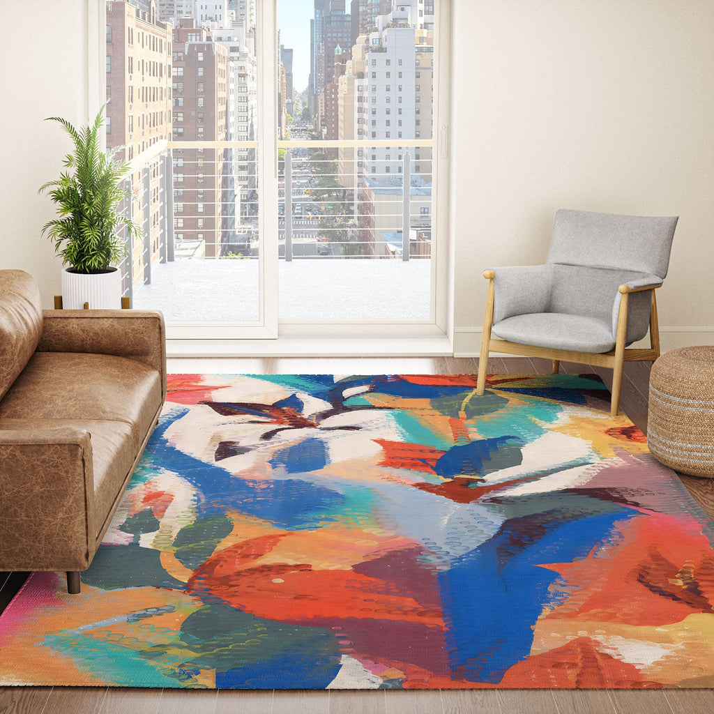 83 Oranges Wild Petals Rhapsody Area Rug