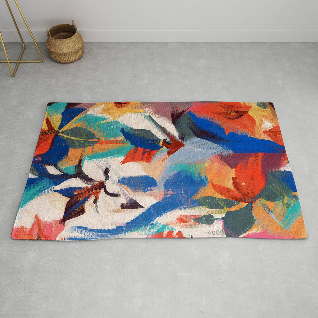 83 Oranges Wild Petals Rhapsody Area Rug