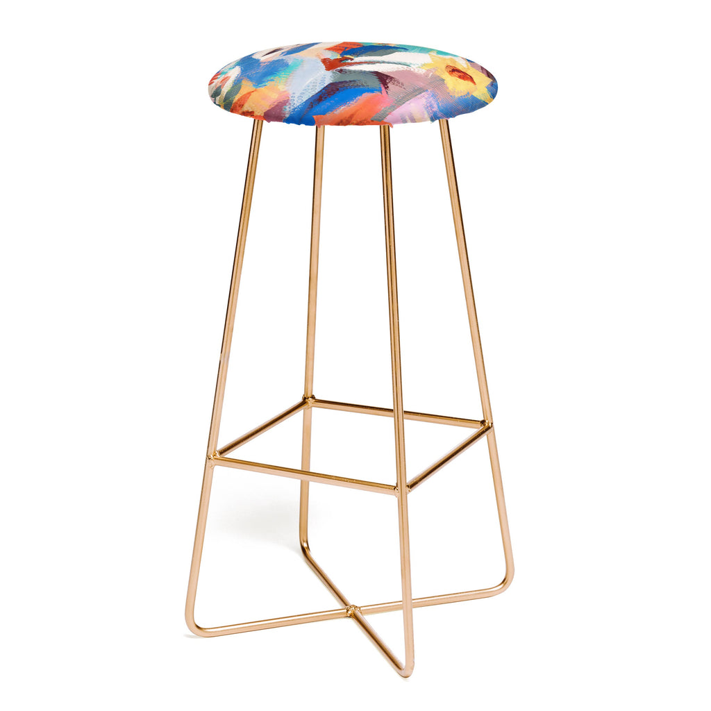 83 Oranges Wild Petals Rhapsody Bar Stool