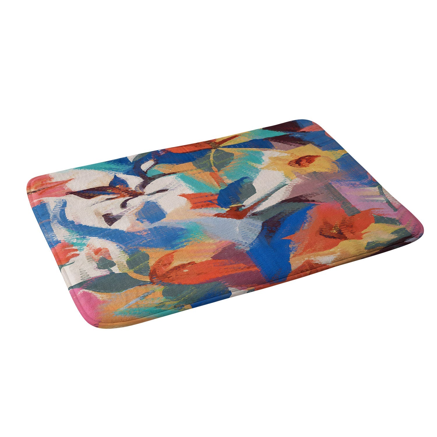 83 Oranges Wild Petals Rhapsody Memory Foam Bath Mat