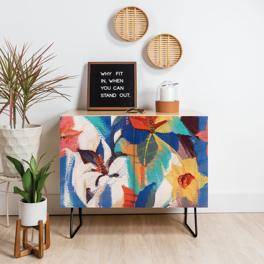 83 Oranges Wild Petals Rhapsody Credenza