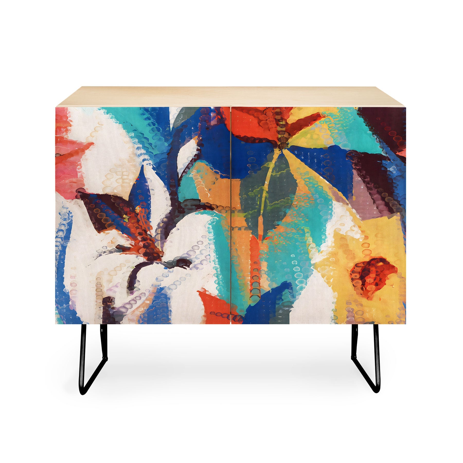 83 Oranges Wild Petals Rhapsody Credenza
