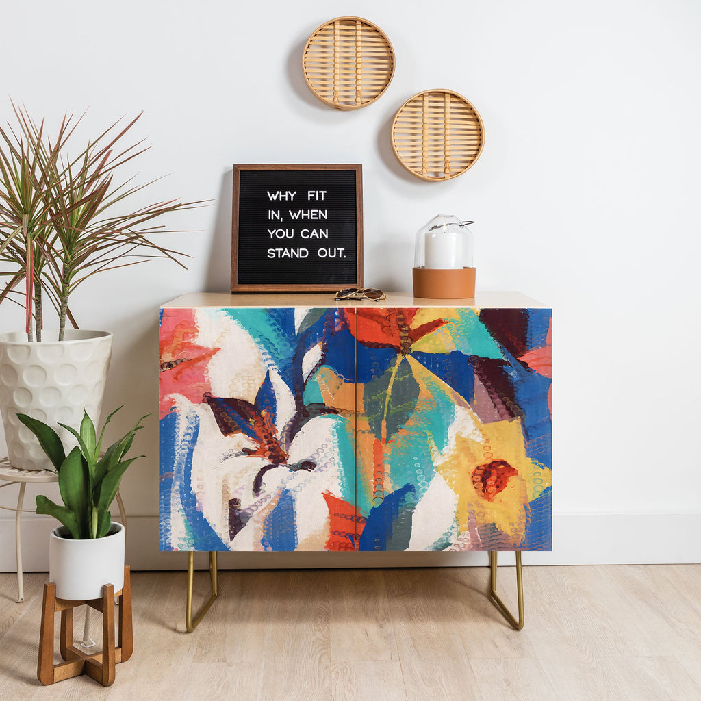 83 Oranges Wild Petals Rhapsody Credenza