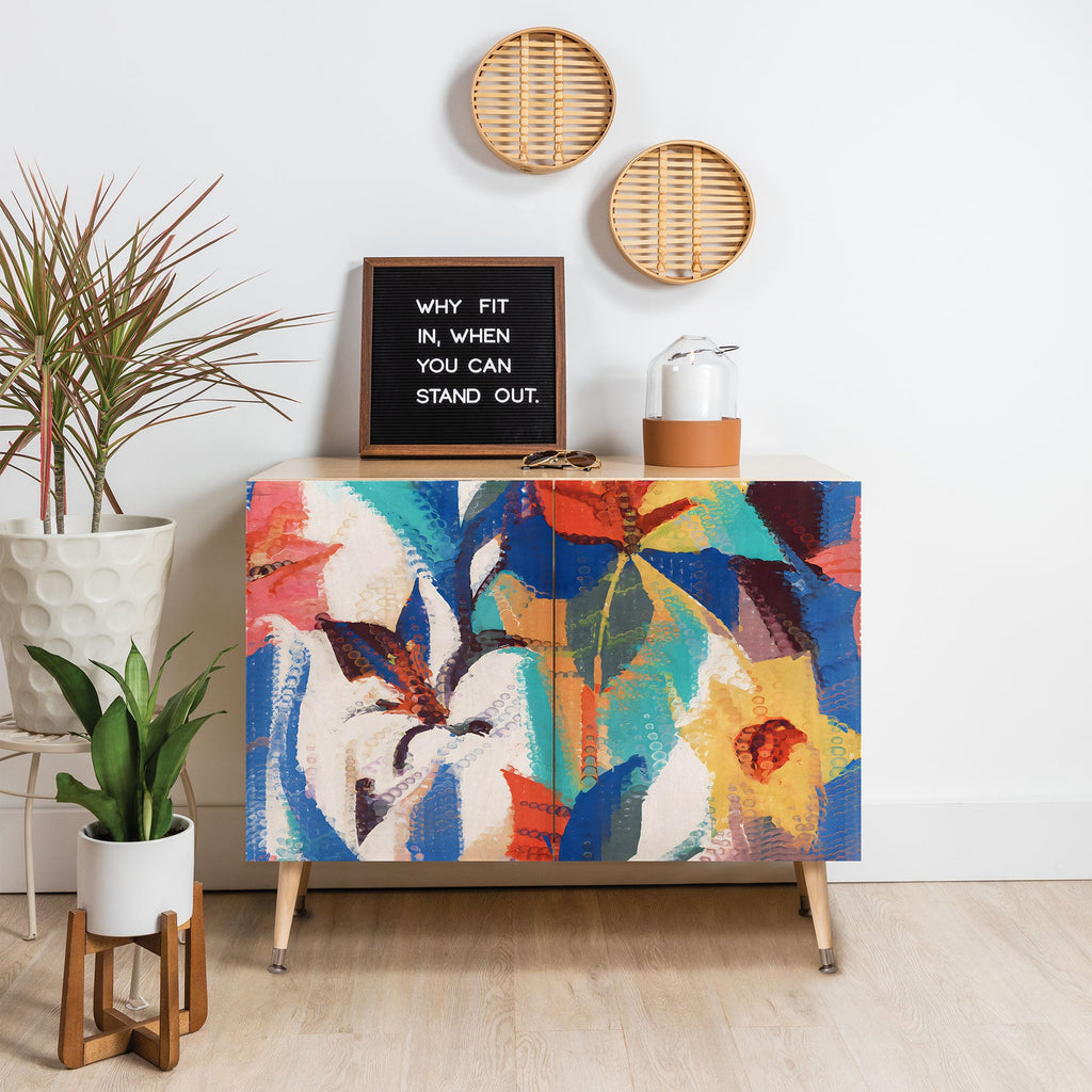 83 Oranges Wild Petals Rhapsody Credenza