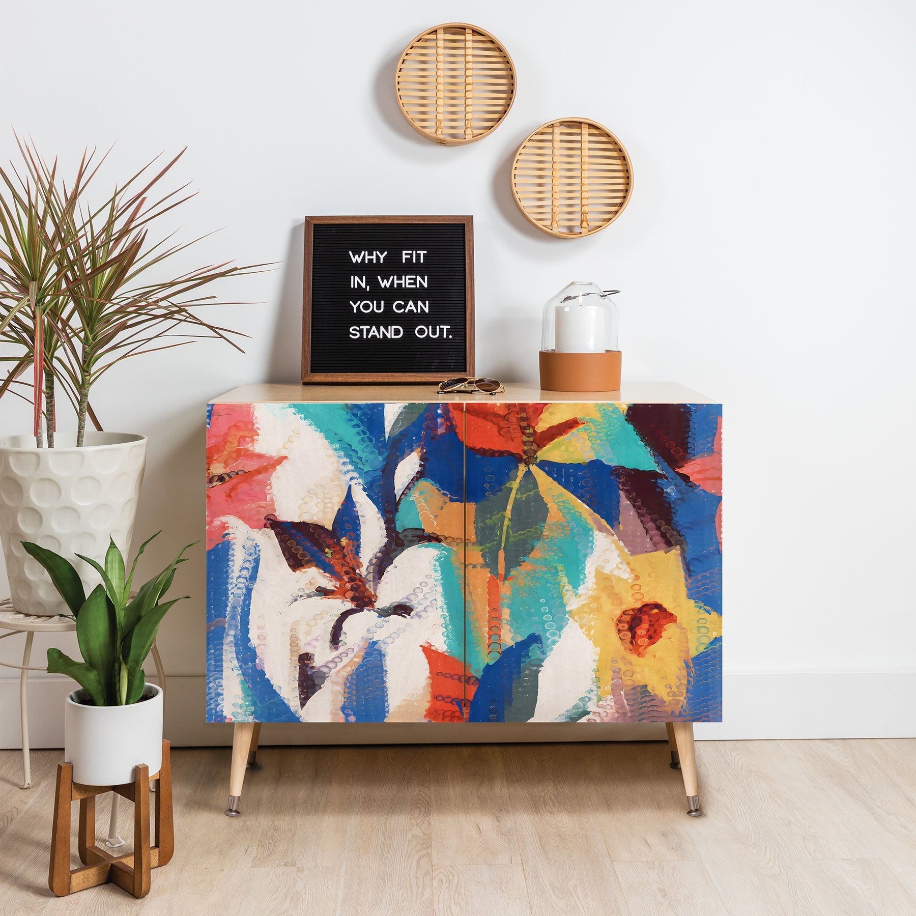 83 Oranges Wild Petals Rhapsody Credenza