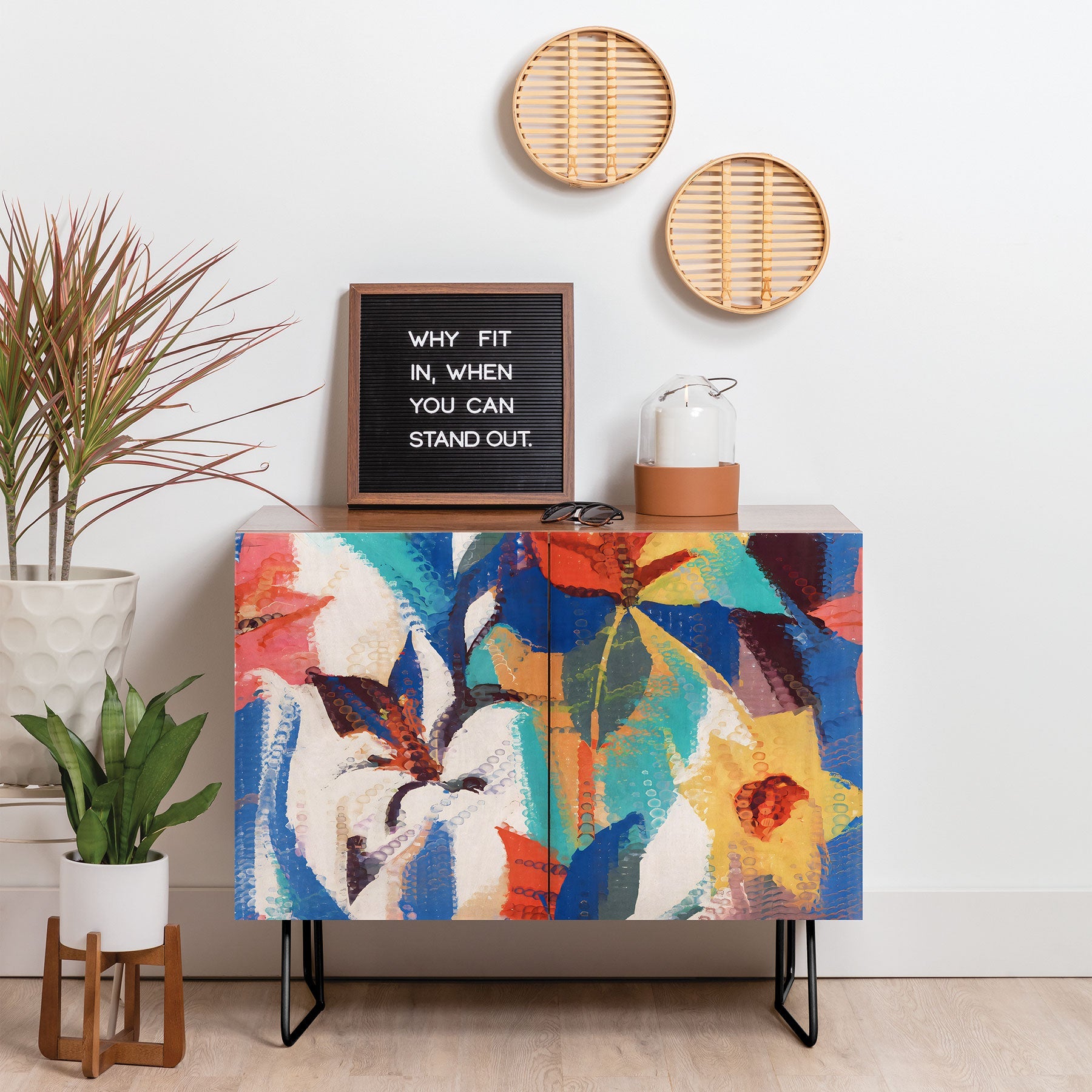 83 Oranges Wild Petals Rhapsody Credenza