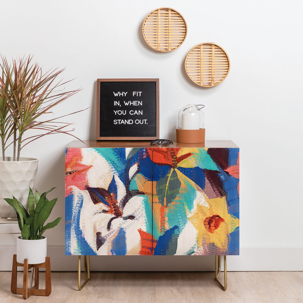 83 Oranges Wild Petals Rhapsody Credenza