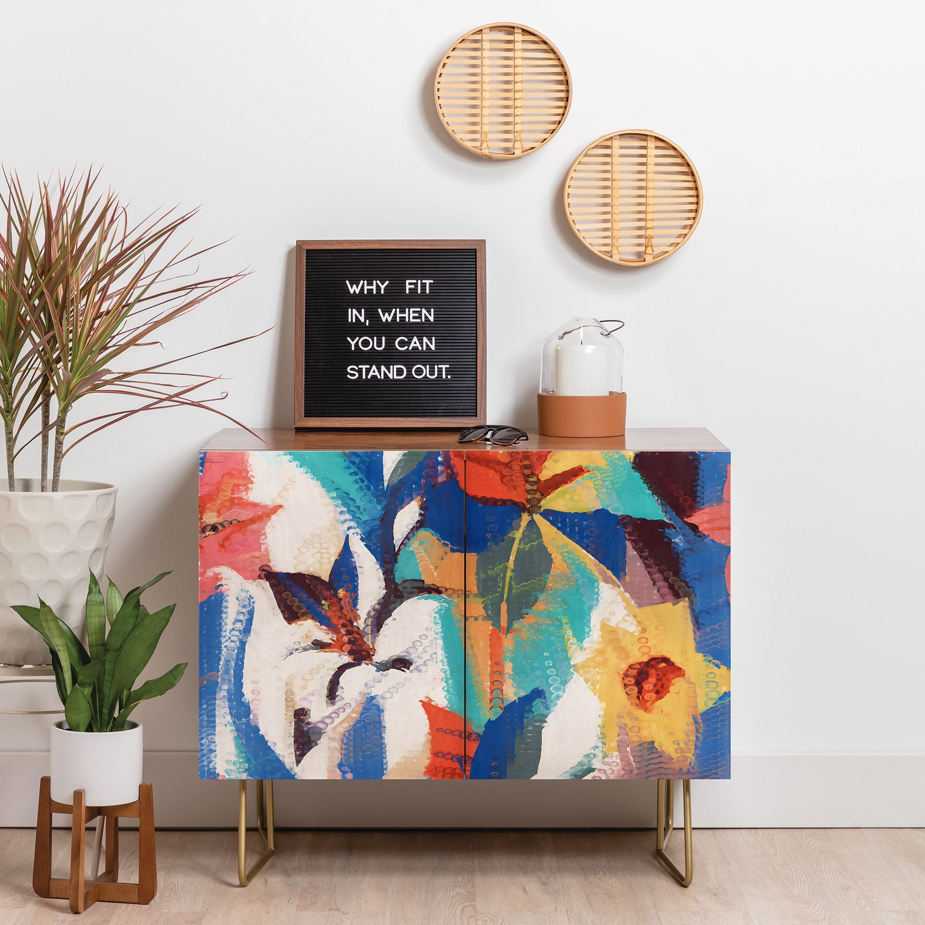 83 Oranges Wild Petals Rhapsody Credenza