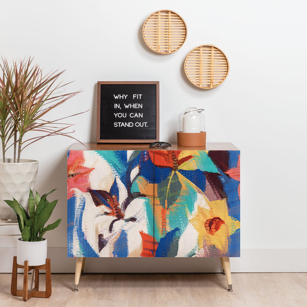 83 Oranges Wild Petals Rhapsody Credenza