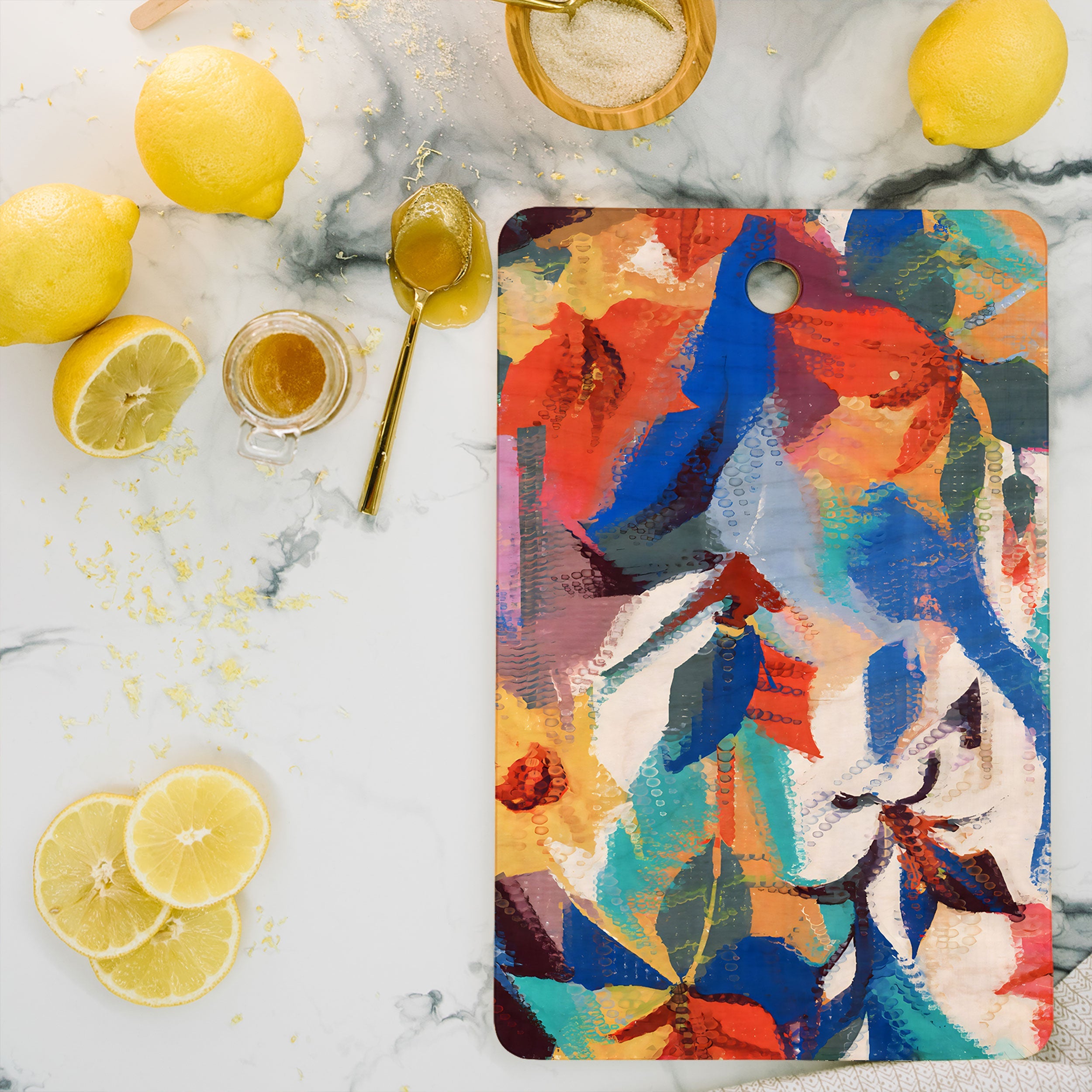 83 Oranges Wild Petals Rhapsody Cutting Board Rectangle