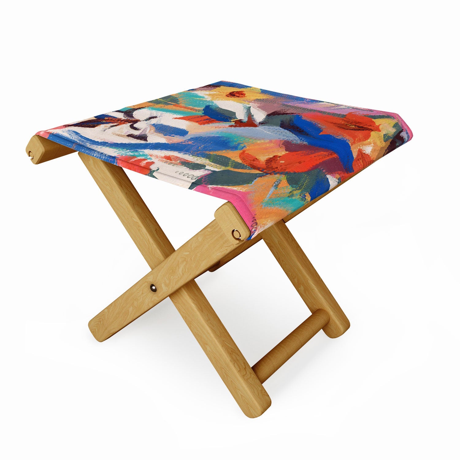 83 Oranges Wild Petals Rhapsody Folding Stool