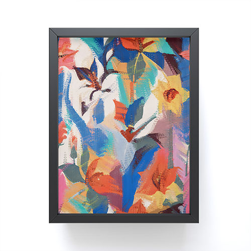 83 Oranges Wild Petals Rhapsody Framed Mini Art Print
