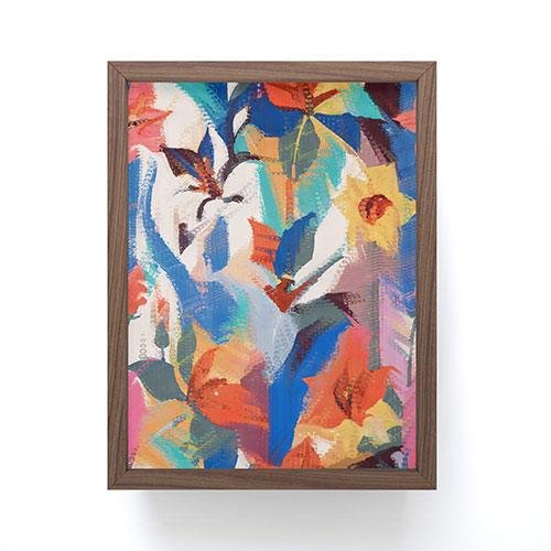 83 Oranges Wild Petals Rhapsody Framed Mini Art Print