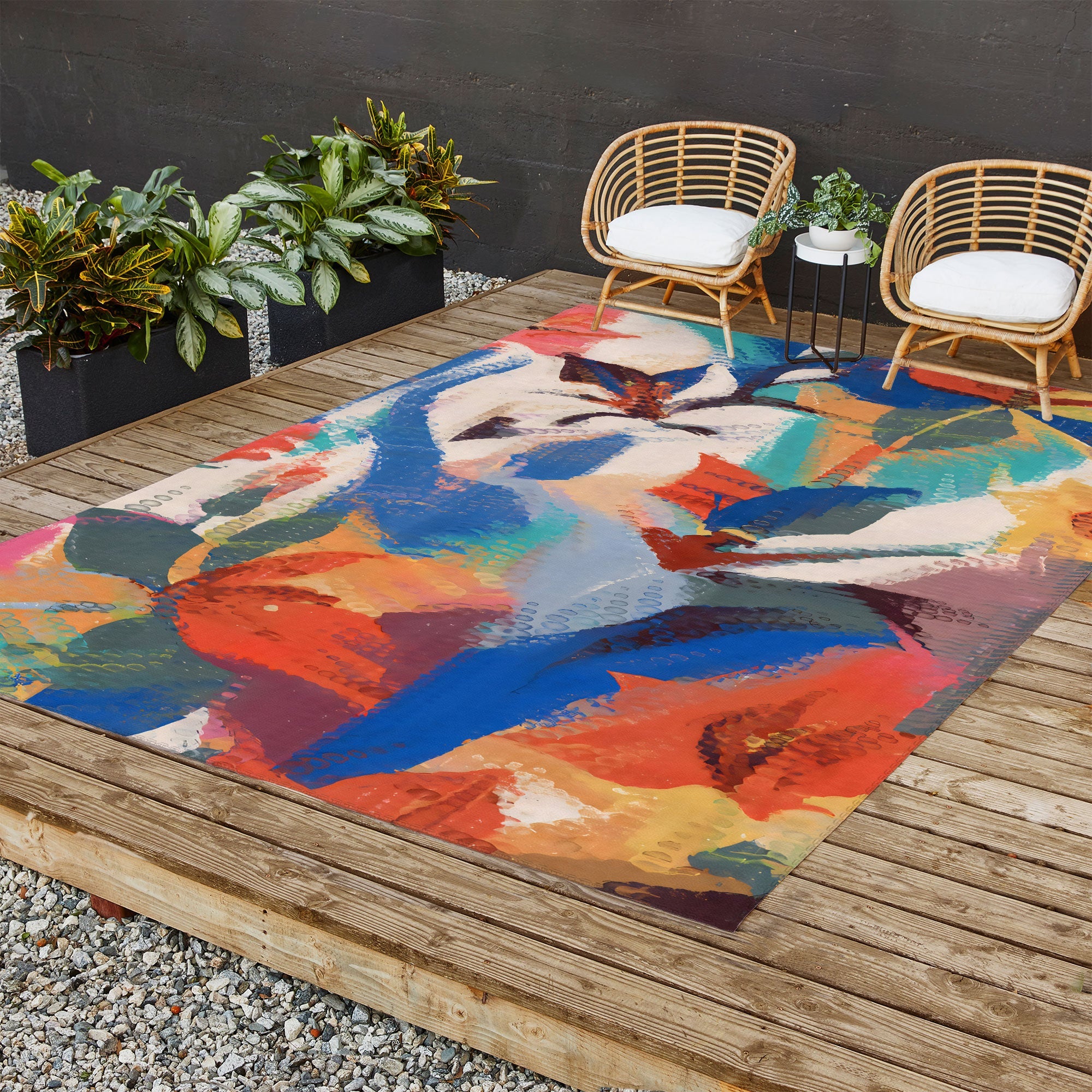 83 Oranges Wild Petals Rhapsody Outdoor Rug