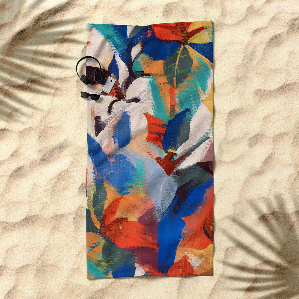 83 Oranges Wild Petals Rhapsody Beach Towel