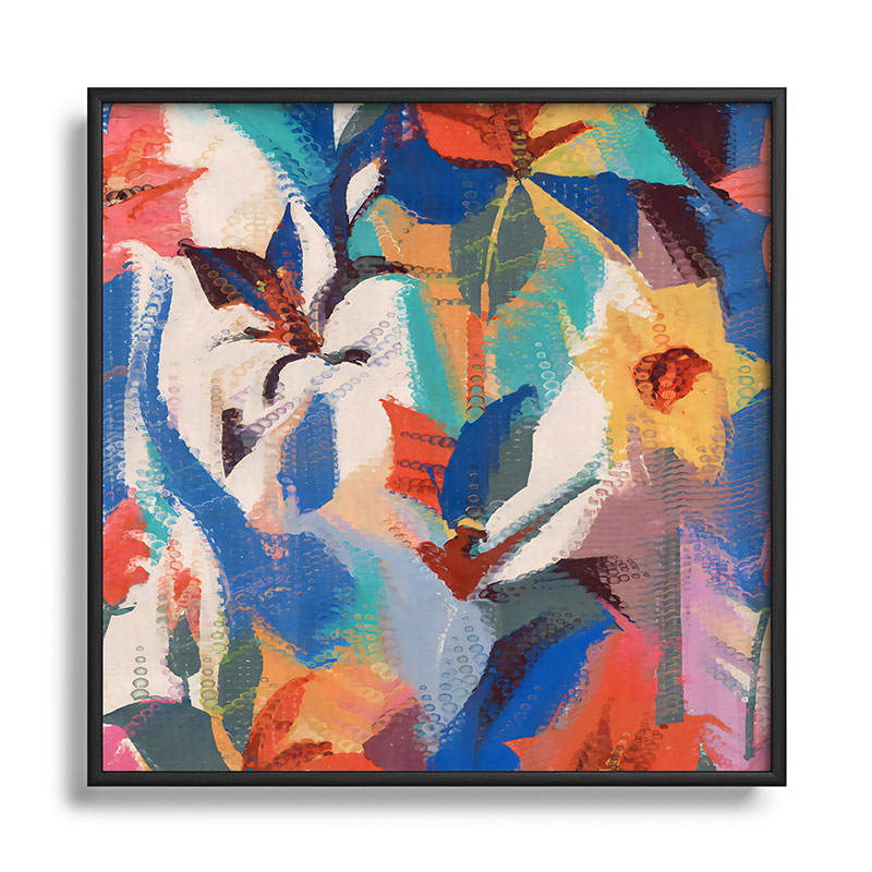 83 Oranges Wild Petals Rhapsody Square Metal Framed Art Print