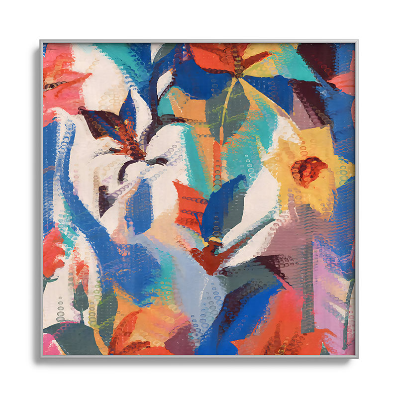83 Oranges Wild Petals Rhapsody Square Metal Framed Art Print