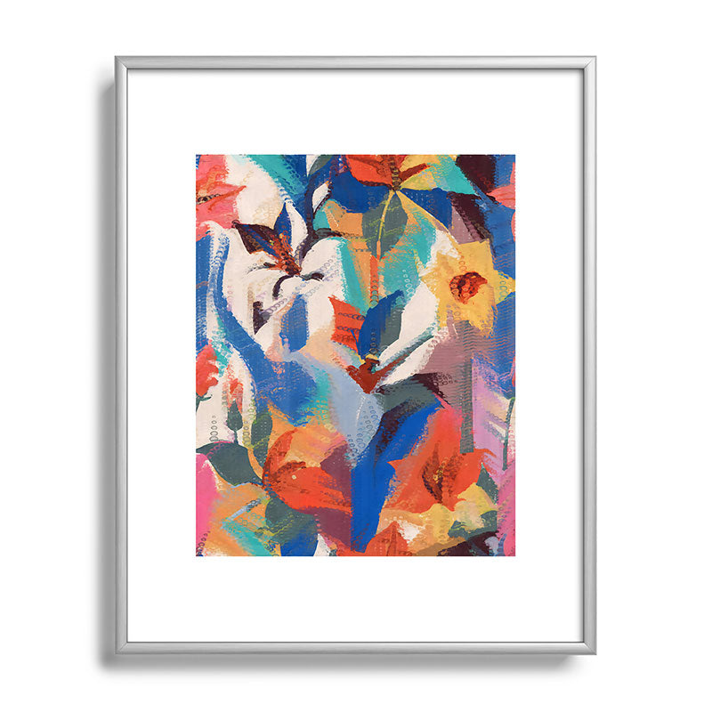 83 Oranges Wild Petals Rhapsody Metal Framed Art Print