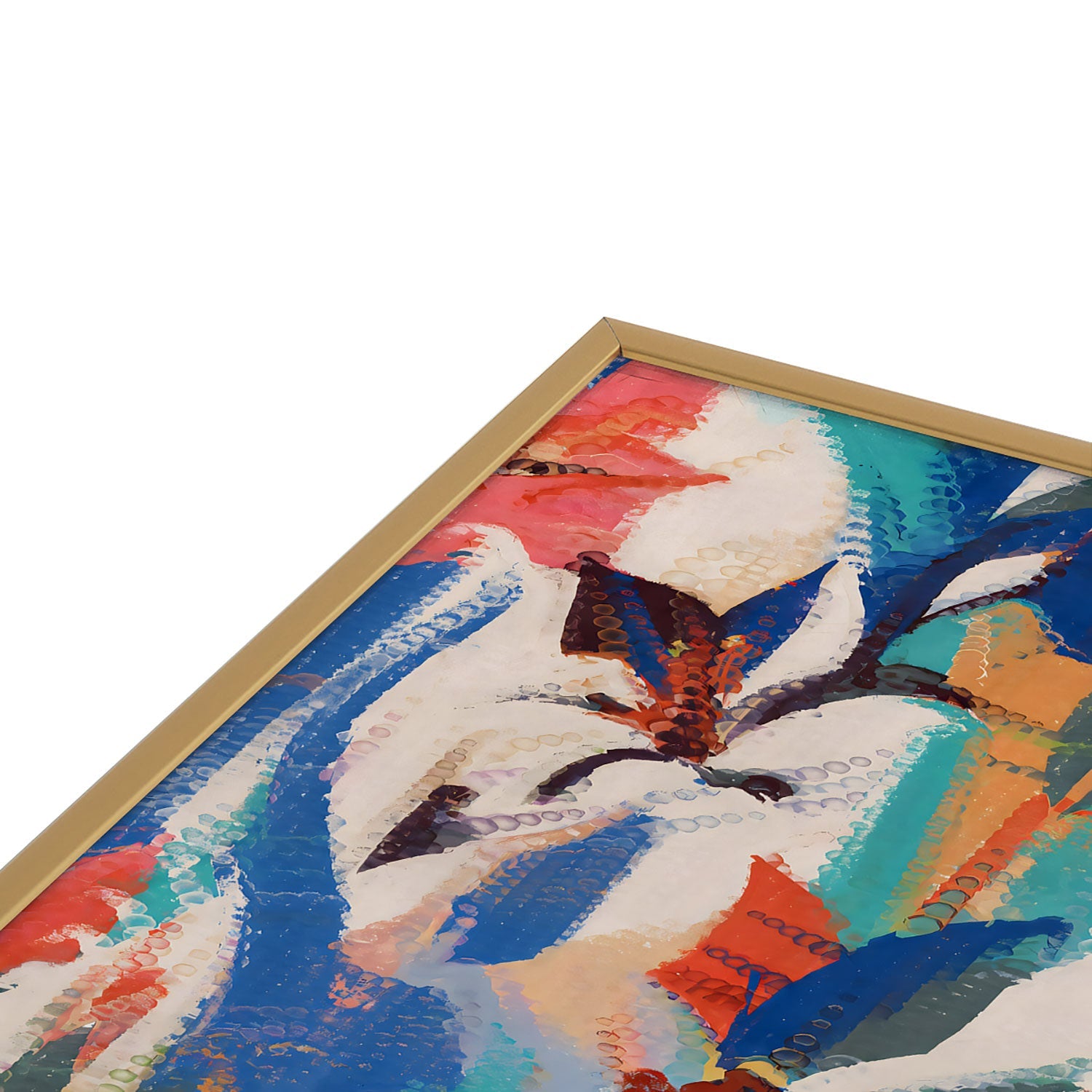 83 Oranges Wild Petals Rhapsody Square Metal Framed Art Print