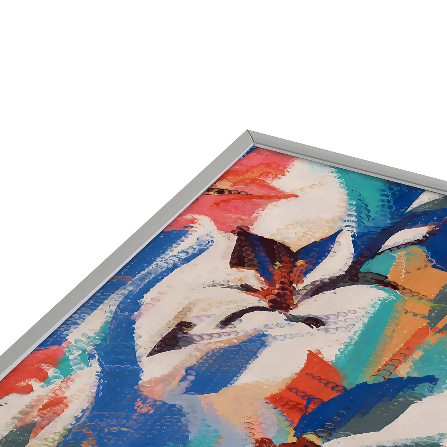 83 Oranges Wild Petals Rhapsody Square Metal Framed Art Print