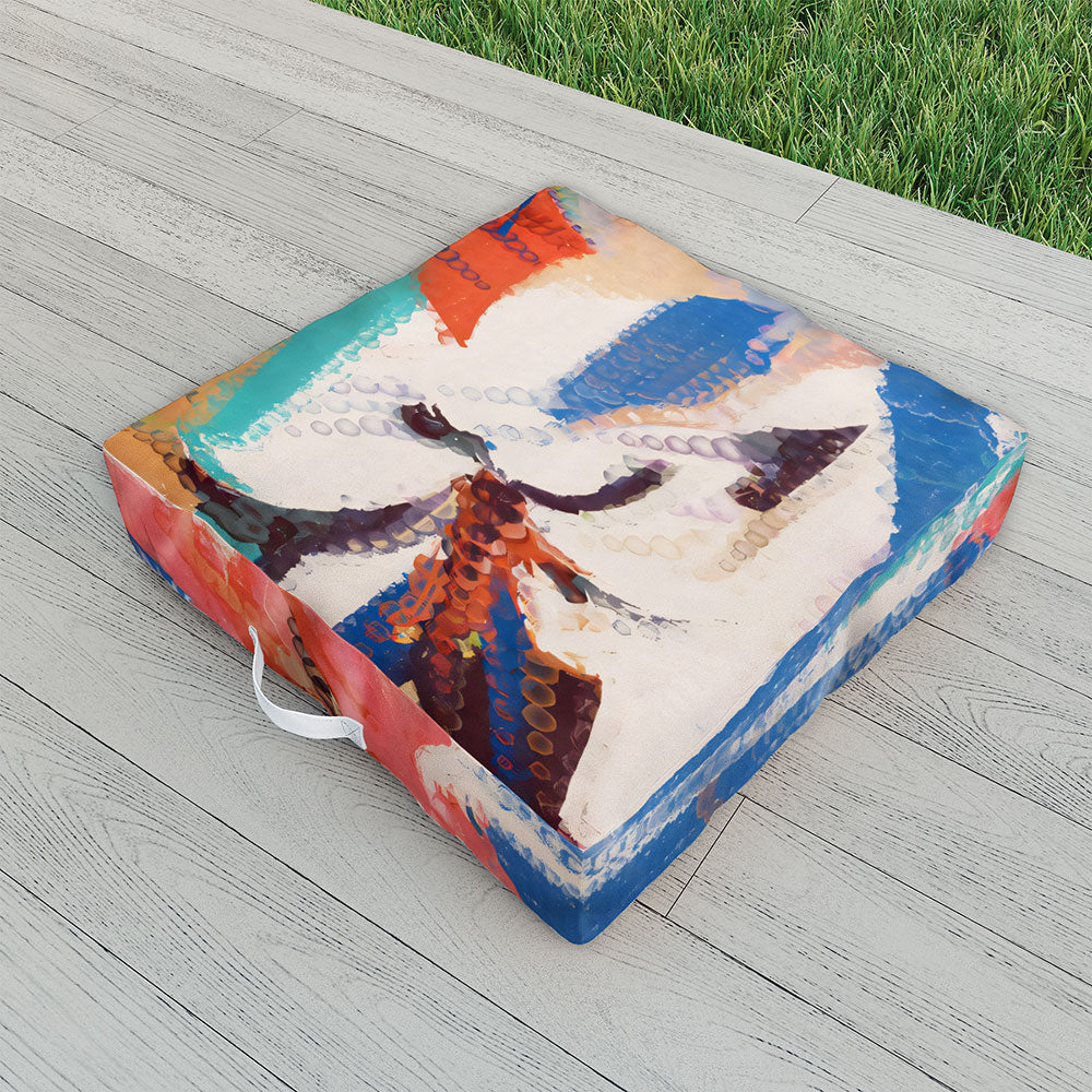 83 Oranges Wild Petals Rhapsody Outdoor Floor Cushion