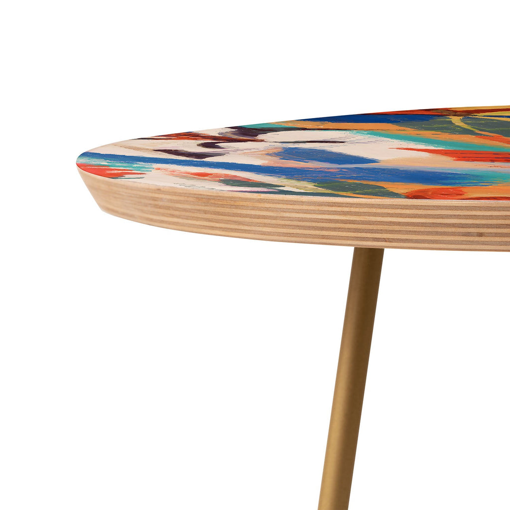 83 Oranges Wild Petals Rhapsody Round Side Table