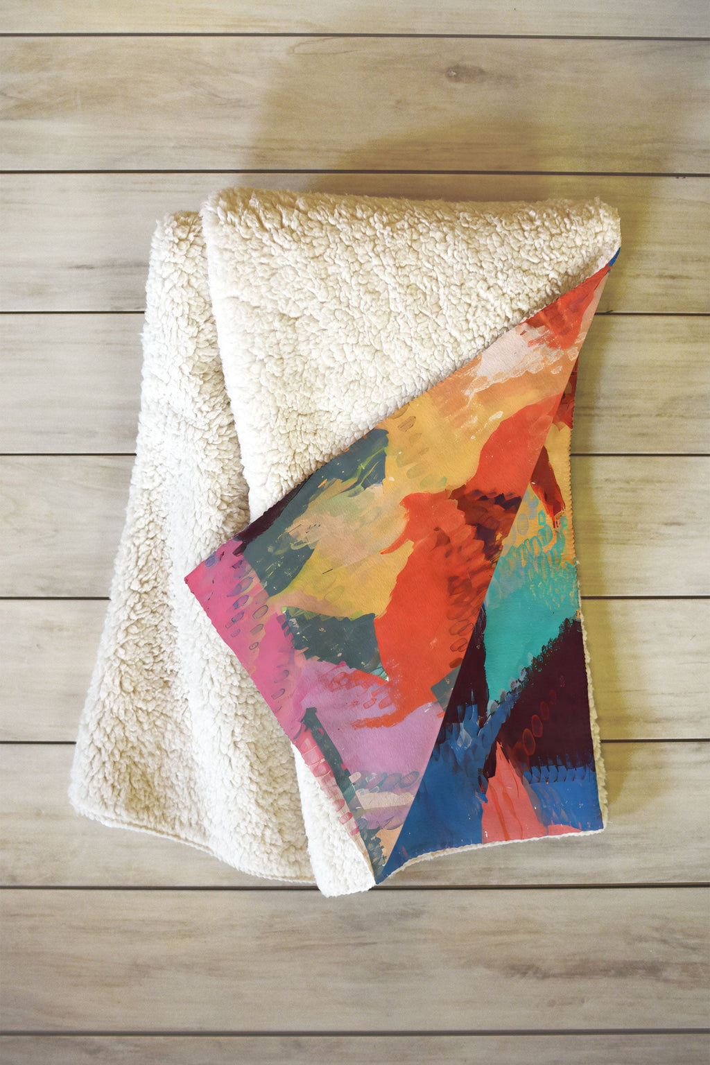 83 Oranges Wild Petals Rhapsody Fleece Throw Blanket