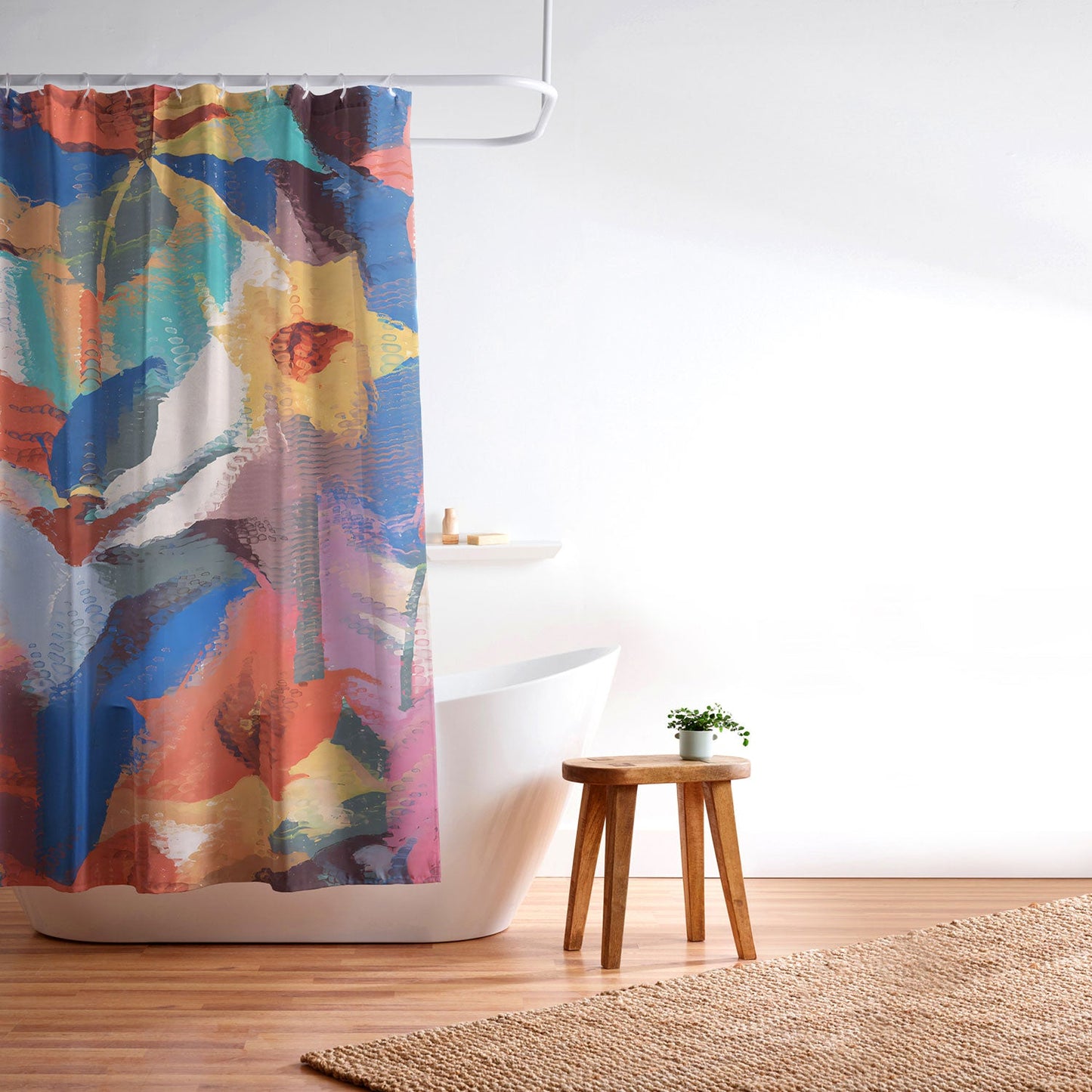 83 Oranges Wild Petals Rhapsody Shower Curtain